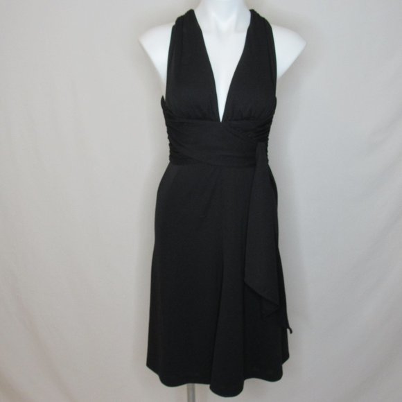 White House Black Market Dresses & Skirts - White House Black Market WHBM Cross Back A Line Halter Dress Women's 4
